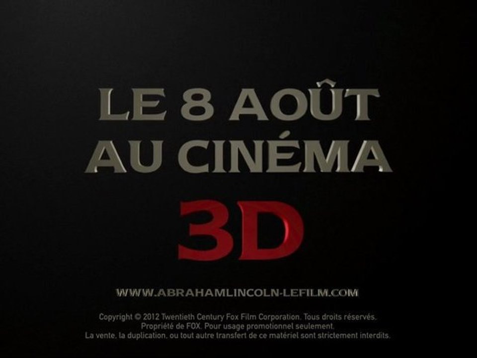 Abraham Lincoln : Chasseur de Vampires - Bande-Annonce / Trailer [VOST|HD]