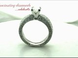 Princess Cut Diamond Wedding Rings Set With Round Diamonds In Micro Pave Setting FDENS1255PR