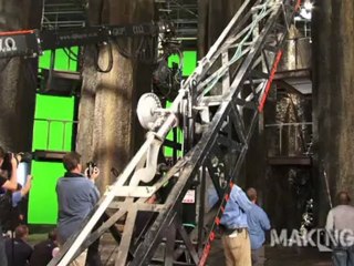 On set for the final chapter of 'Harry Potter and the Deathly Hallows: Part 2'