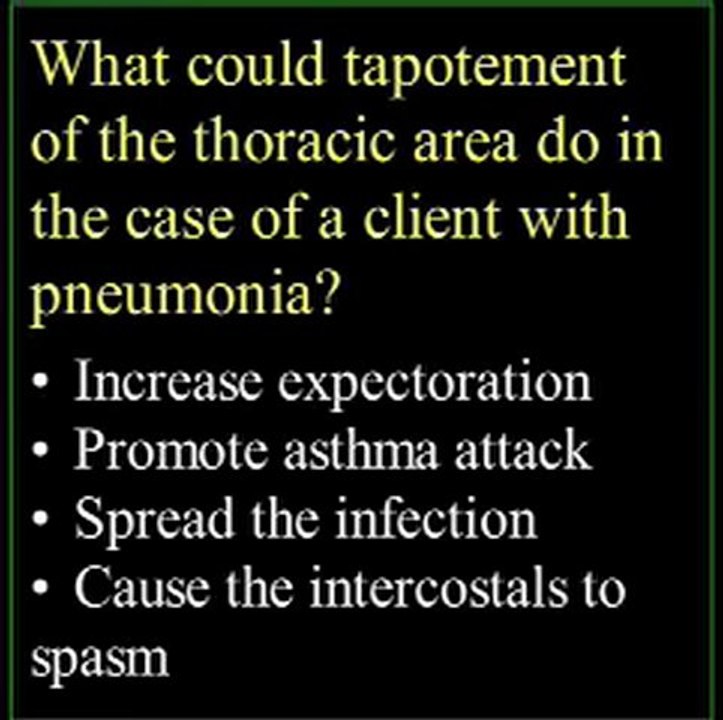 Massage Test Question #17