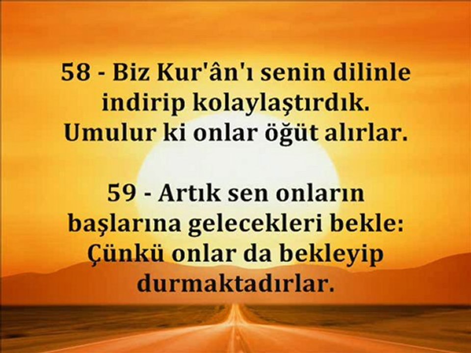 Duhan Suresi ( Hz Musa Celilesi Kızıldenizin Yarılması )