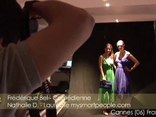 La comédienne et SmartPeople Frédérique BEL en séance de massage !