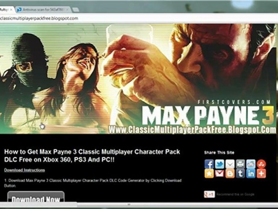 Max Payne 3 Classic Multiplayer Character Pack DLC Codes Leaked