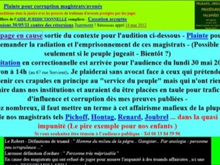 René FORNEY 14mai2012 - Appel Outrage ou Délit de presse loi 1881 - Manipulations de juges truands !