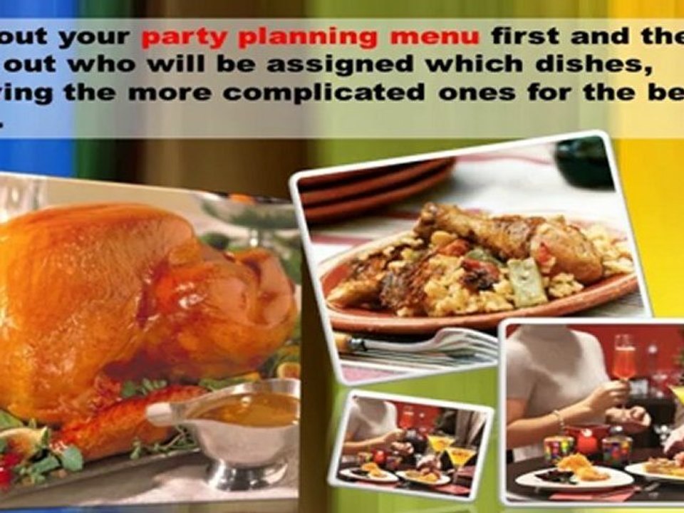 Party Planning Menu