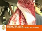 Gaddafi forces attack rebel-held towns