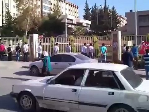 Syria فري برس حلب اعتصام احرار جامعة الثورة 15 5 2012 Aleppo