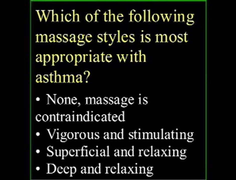 Massage Test Question #42
