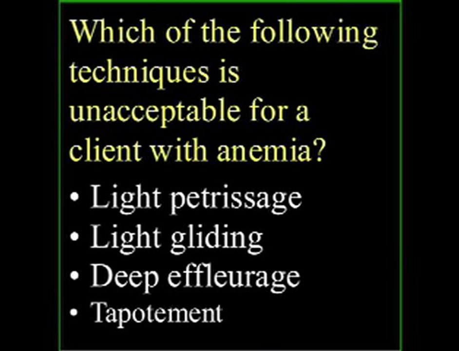 Massage Test Question #41