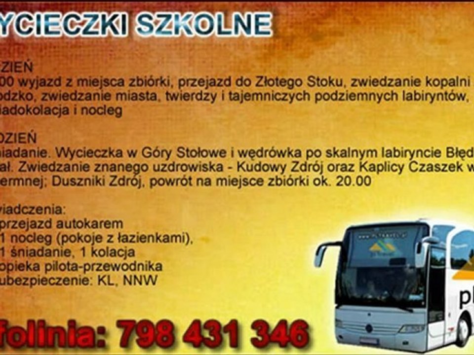 Wycieczki dla firm / wycieczka szkolna  - Kotlina Kłodzka