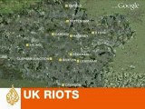 UK riots' map