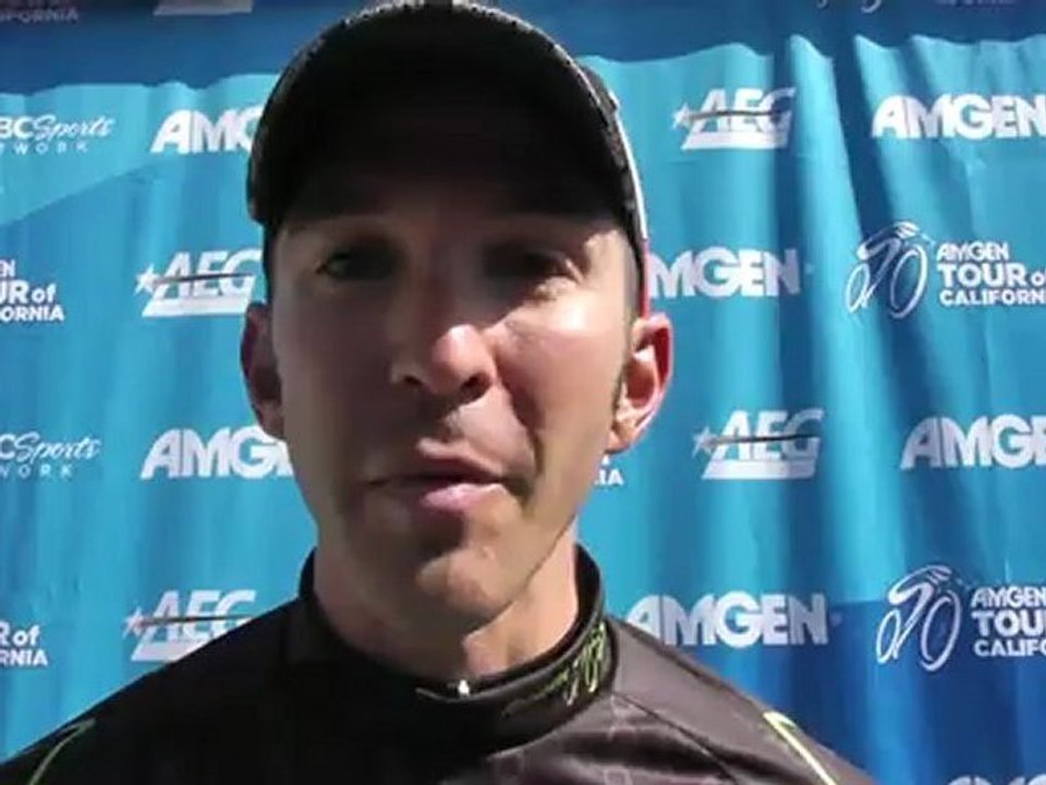 Most aggressive rider Ben Jacques-Maynes speaks after finishing stage 1 of the Amgen Tour of California