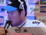 Mark Cavendish after taking stage 2 of the Giro d'Italia