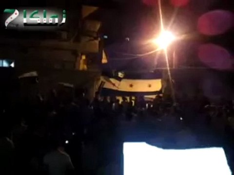 Syria فري برس ريف دمشق زملكا مظاهرة مسائية حاشدة 15 5 2012 ج3 Damascus