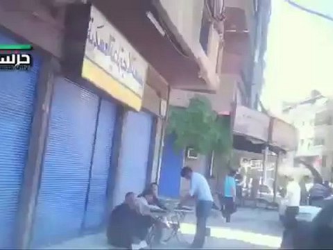 Syria فري برس ريف دمشق حرستا عصابات الاسد في المدينة 15 5 2012 Damascus