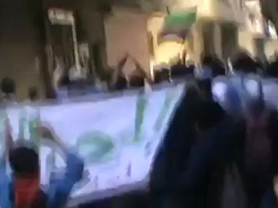 Syria فري برس دمشق الحجر الأسود مظاهرة طلابية صباحية نصرة للمناطق 15 5 2012 ج1 Damascus