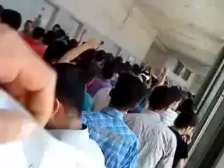 Syria فري برس حلب مشاركة طلاب مورك في مظاهرة جامعة حلب   14 5 2012 Aleppo