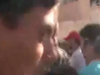 Syria فري برس  ادلب سرمين  استقبال ثوار سرمين للمراقيسن الدوليين 15 5 2012 Idlib