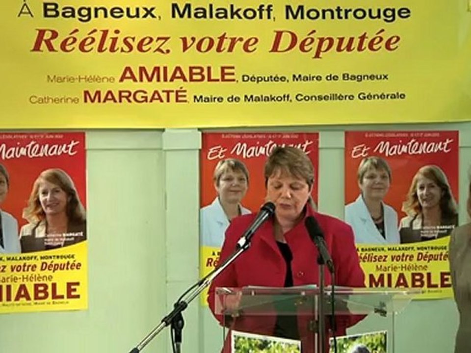 Marie Hélène AMIABLE: soirée de lancement de la campagne des législatives le 9 mai 2012 à Montrouge