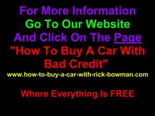 How To Buy A Car With Bad Credit 2