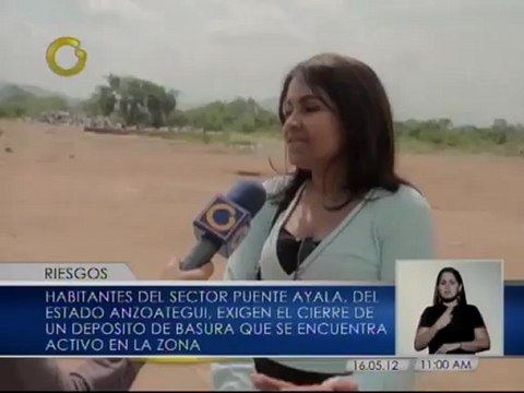 Habitantes de Puente Ayala en Anzoátegui exigen el cierre de un vertedero de basura en el sector