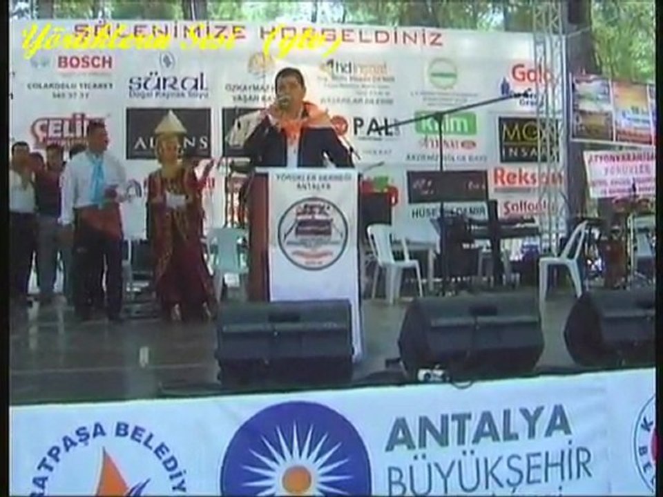 TOROSLARIN EN BÜYÜK YÖRÜK TÜRKMEN ŞÖLENİ ANTALYADA YAPILDI.Kepez Bldy BŞK HAKAN TÜTÜNCÜnün konuşması