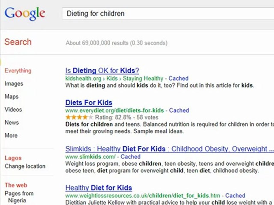 Dieting for children -Kids Weight Loss Natural Diet