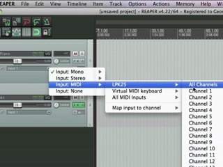 Reaper Aiguillage des signaux MIDI
