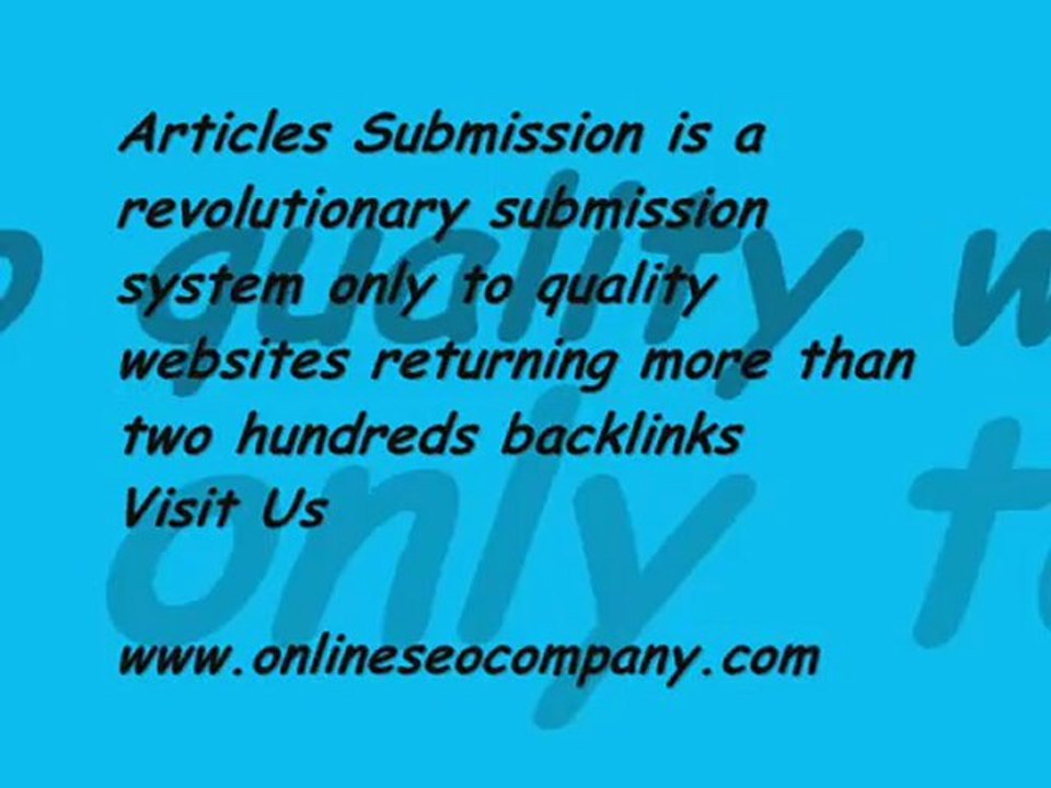 Article Submission software
