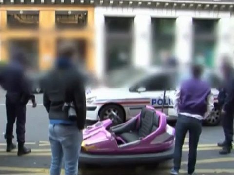 Police arrête une auto-tamponneuse à Paris