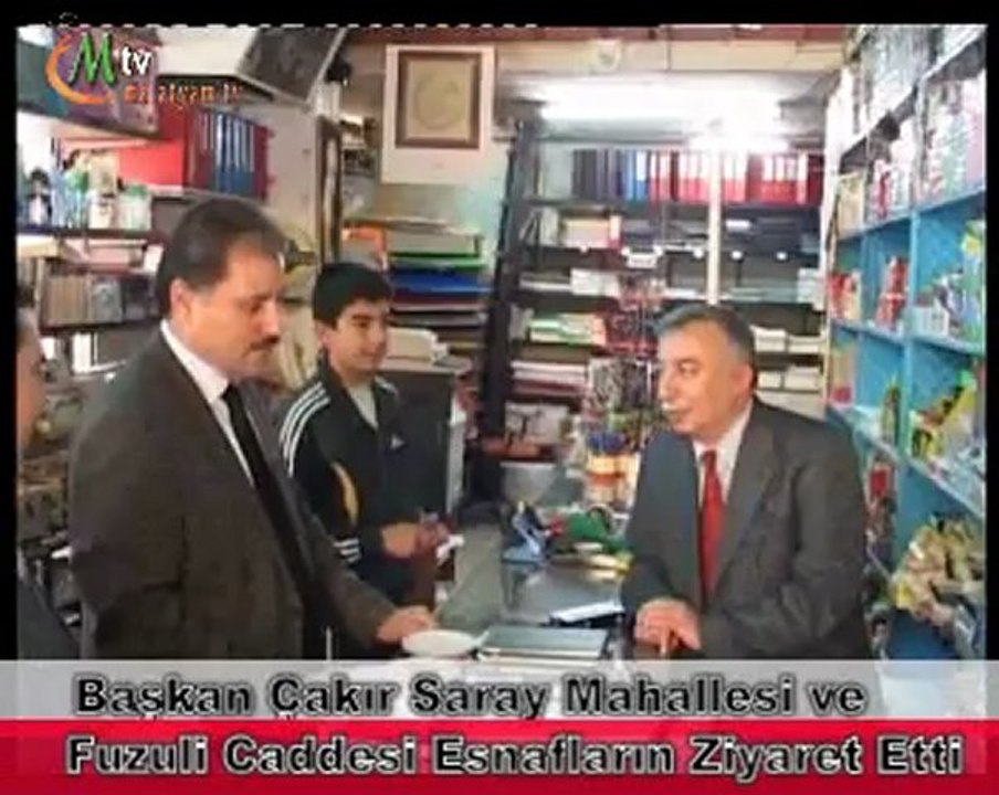 Başkan Çakır Saray Mahallesi ve Fuzuli Caddesi esnaflarını ziyaret etti