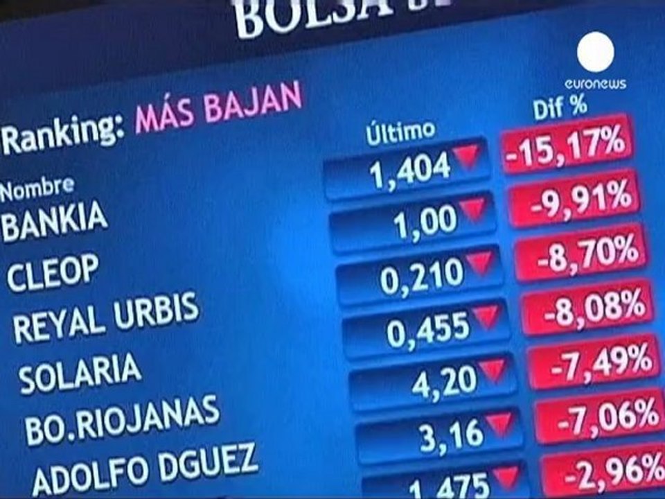 Spanish bond yields rise on bank crisis and recession