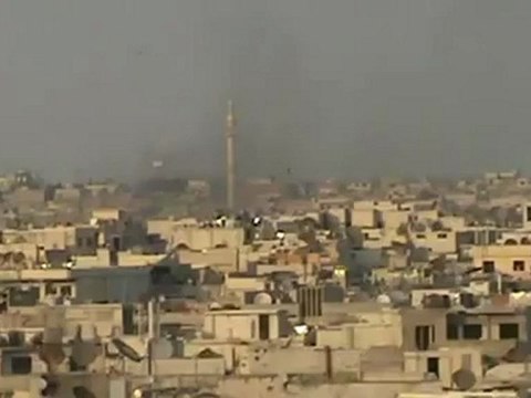Syria فري برس حمص الخالدية اصوات الرصاص لا تنقطع في الحي17 5 2012 Homs