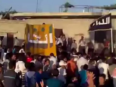 Syria فري برس درعا إنخل مظاهرة صباحية رغم الحصار تضامنا مع المدن المنكوبة 17 5 2012 Daraa