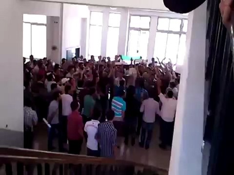Syria فري برس حلب مظاهرة كلية الهندسة المدنية ليبك يا الله 17 5 2012 ج3 Aleppo