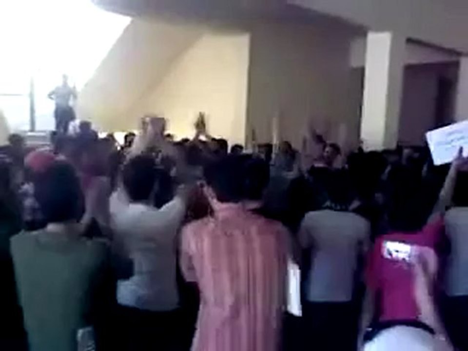 Syria  فري برس اتحاد طلبة سوريا الاحرار  حلب مظاهرة كلية معلوماتية 17 5 2012  ج2 Aleppo