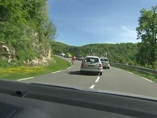 TOUR DE FRANCHE COMTE 2012/ étape 1 / Dans la voiture du SCO Dijon