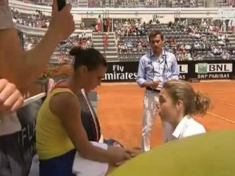 Pennetta vs Serena Williams - WTA Roma 2012 - Quarti di Finale - L'infortunio di Flavia