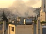 Syria فري برس حمص الرستن أستهداف مسجد المحمود بالصواريخ والمدفعية  18 5 2012 Homs