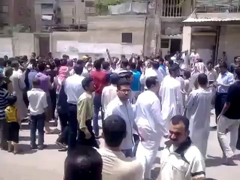 Syria فري برس حماة المحتلة طريق حلب الجديد جمعة أبطال حلب 18 5 2012 Hama
