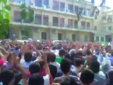 Syria فري برس حلب الجامعة مظاهرة رائعة أمام مبنى الحزب 17 5 2012 Aleppo