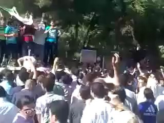 Syria فري برس حلب  الجامعة جموع الطلاب الهائلة مع تواجد المراقبين17 5 Aleppo