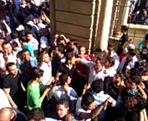 Syria فري برس جامعة حلب استقبال المراقبين الدوليين بالمظاهرات 17 5 2012 Aleppo