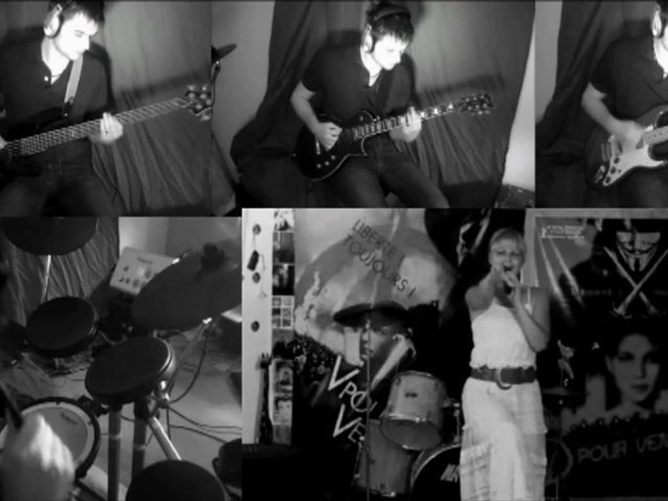 Adele Rolling in the Deep duo Margaux & Romain (vocal, guitare, basse & drums cover)