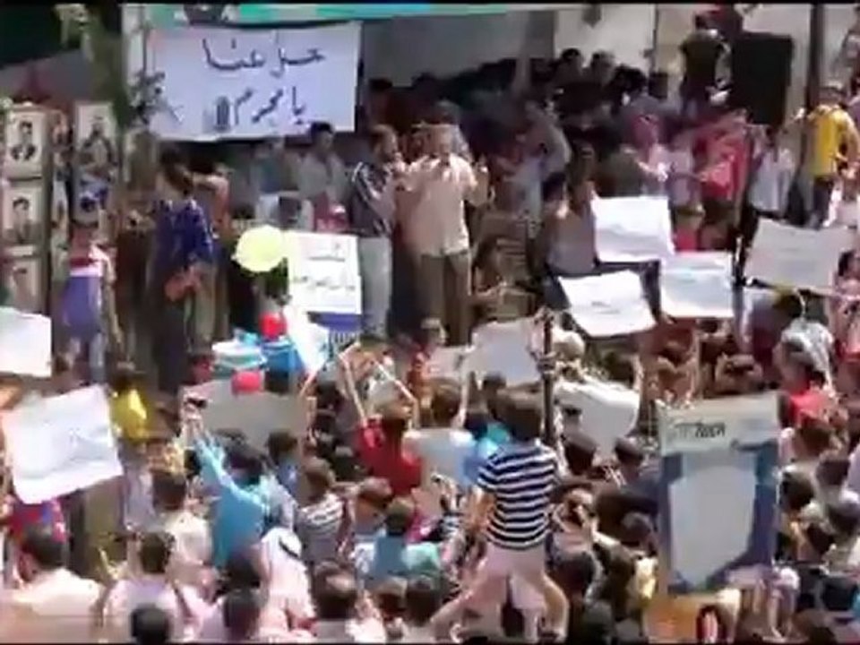 Syria فري برس  حماة المحتلة قلعة المضيق جمعة ابطال جامعة حلب  18 5 2012 Hama