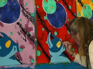 Street art posters painted by Davis-Dutreix May 2012