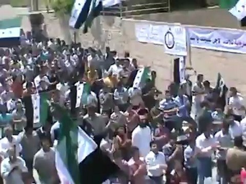 Syria فري برس ريف حلب مظاهرة جمعة ابطال جامعة حلب اعزاز 18 5 2012 Aleppo