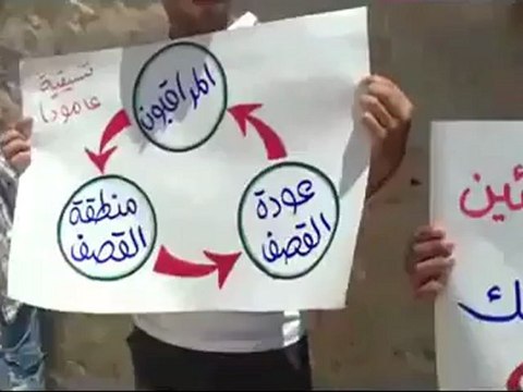 Syria فري برس ريف حلب لافتات عامودا جمعة ابطال جامعة حلب 18 5 2012 Aleppo