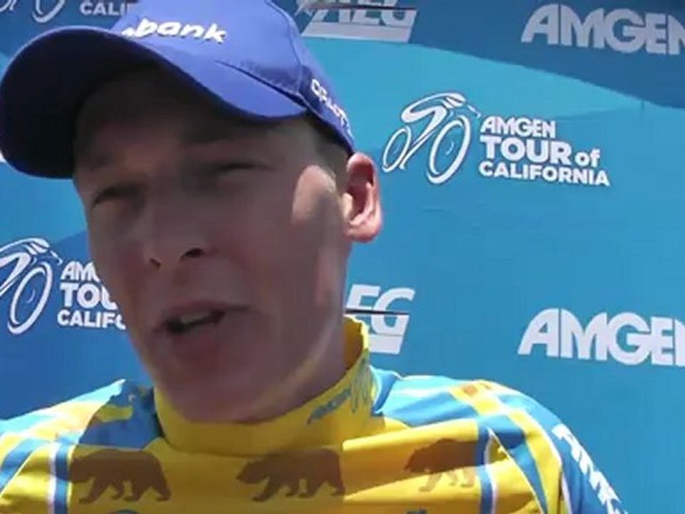 Robert Gesink speaks after winning the 2012 Amgen Tour of California