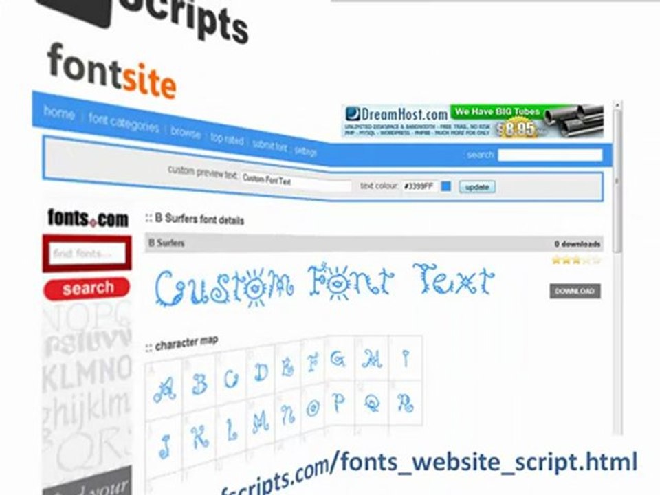 Fonts website script